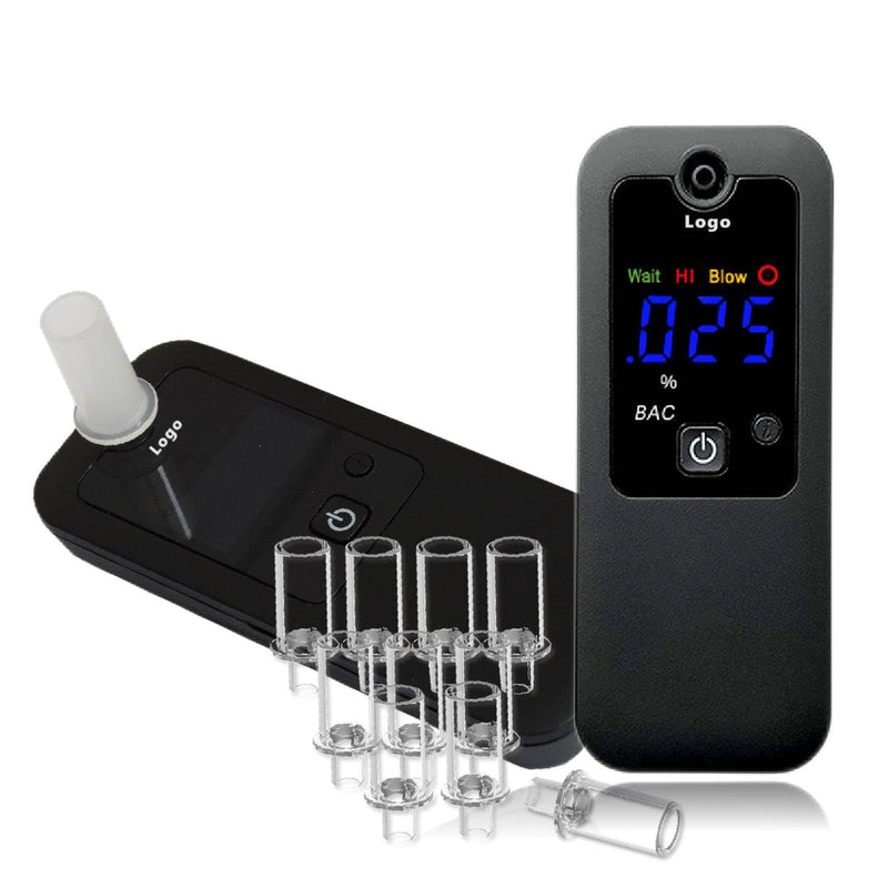Rechargeable Breathalyzer and Last 200 Test After Full Charged, 10 Memories and LED Display Black 088