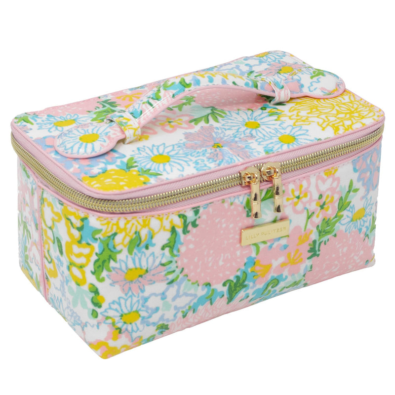 Lilly Pulitzer Cosmetic Bag for Women, Makeup Box with Zipper for Skincare (Lilly Garden Home) Lilly Garden Home