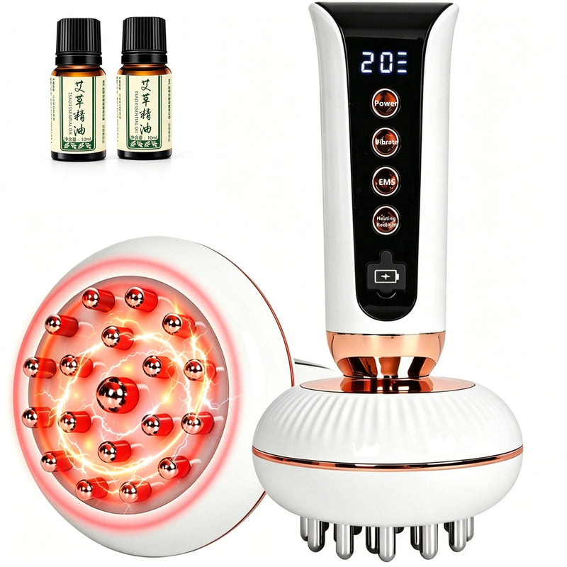 4-in-1 Lymphatic Drainage Massager - Body Sculpting Machine - Anti Cellulite Massage Tool for Cellulite Reduction, Fat, Pain Relief on Legs, Arms, Belly, Butt & Stomach
