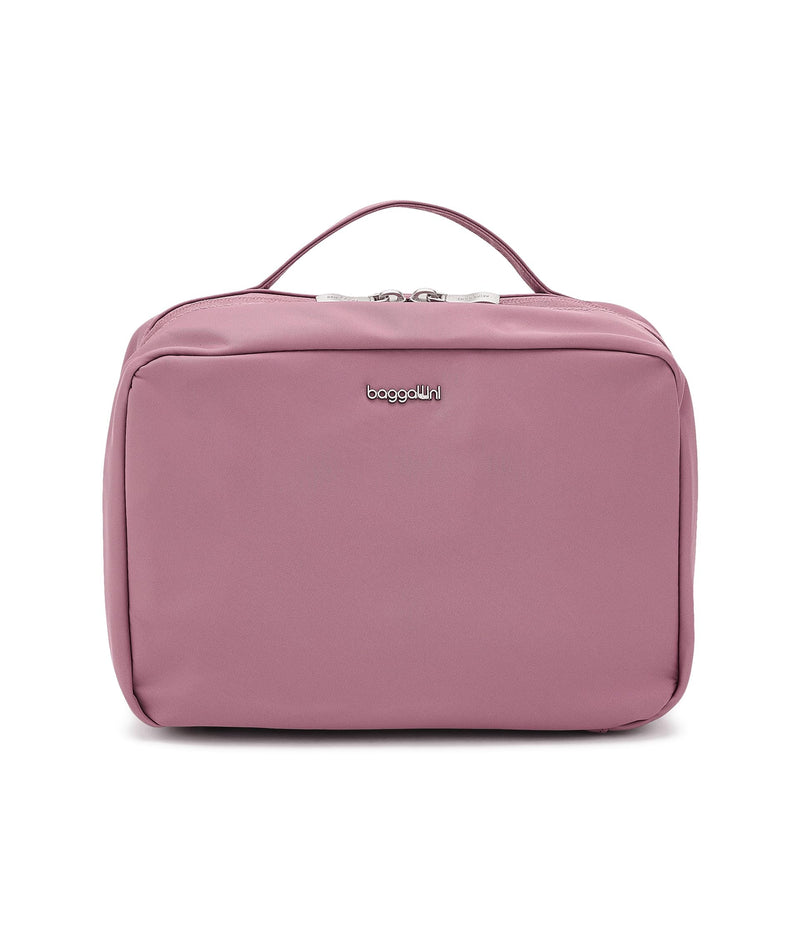 Baggallini Women's Lenox Toiletry Kit, Mauve Twill, One Size