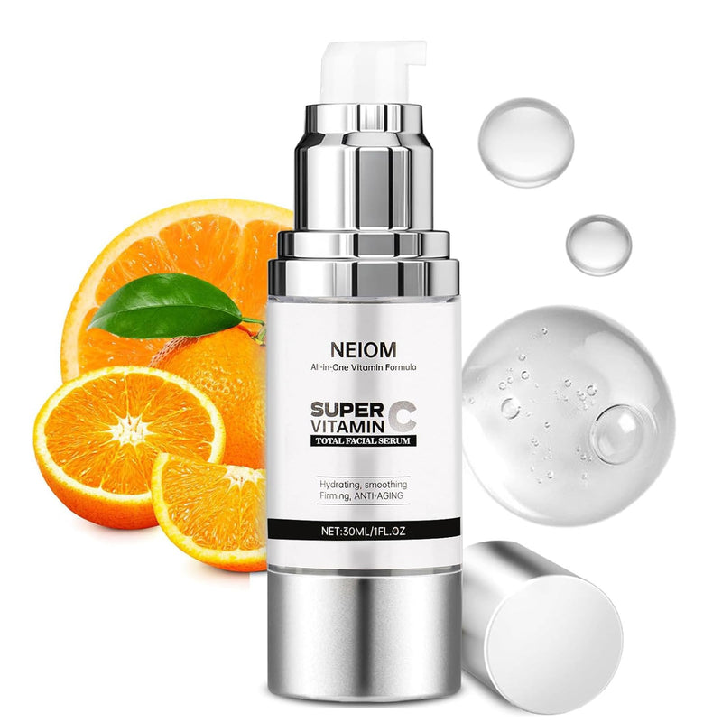 Super Vitamin C Face Serum for Women over 70,Anti-Aging, 1 fl oz | Hydrating Brightening Formula - Vitamin C, Hyaluronic Acid, Vitamin E, Caffeine - Face Lift Serum for Wrinkles, Dark Spots White-Pack of 1