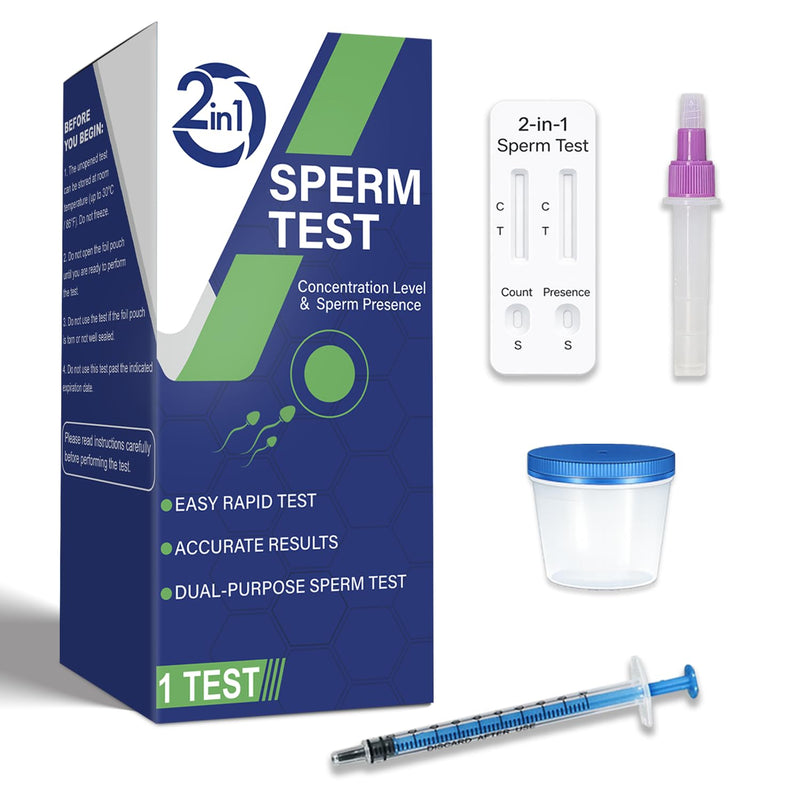 Sperm Check 2-in-1 at-Home Male Fertility Test – Easy One-Step Semen Analysis, Reliable Screening for Conception Readiness & Accurate Concentration Results in Minutes. 1 Count (Pack of 1)