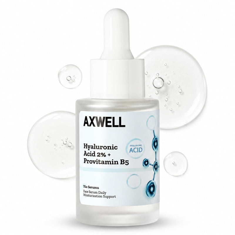 Axwell 2% Pure Hyaluronic Acid Serum for Face with Vitamin B5 – Deep Hydration, Plumping, Anti-Aging Skin Serum for Women & Men, Fragrance Free, 1.01 fl oz
