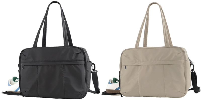 2-Pack Gym Bag for Women, Duffle Bag with Shoe Compartment