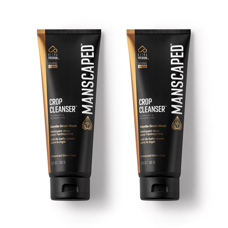 MANSCAPED® Crop Cleanser® Groin Wash, Men’s Invigorating Formula for Below-The-Waist Cleaning, Refreshing Shower Gel For Men Infused with Vitamin E and Aloe, Vegan body wash, 6oz (2-Pack) 6 Ounce (Pack of 2)