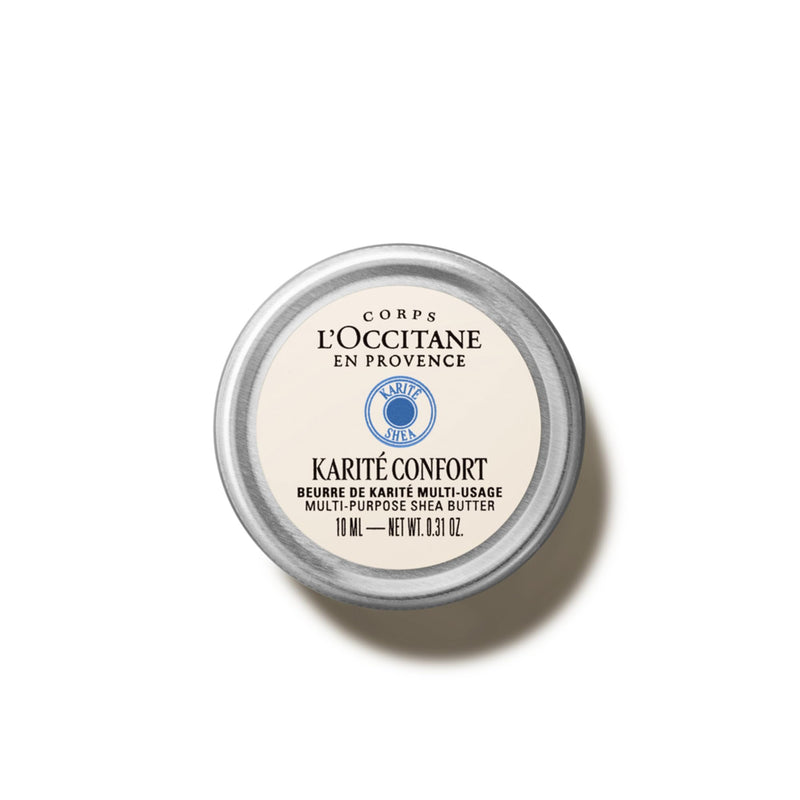 L’Occitane Organic Certified Pure Shea Butter, Multi-Use Moisturizing Balm with Vitamin E for Dry Skin, Hair, & Lips, Protective & Softening Skincare 0.31 Fl Oz (Pack of 1)