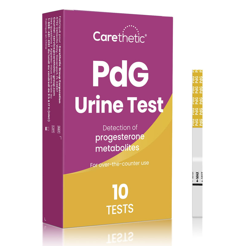 Carethetic PdG Test Strips, 10 Count – Ovulation Confirmation Test with Progesterone Metabolite (PdG), At-Home Fertility Test for Women