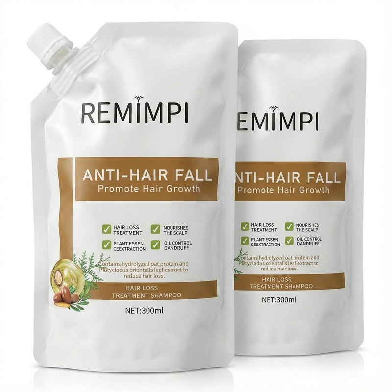 Herbal Anti-Fall Shampoo, Ginger & Ginseng Scalp Cleanser with Jojoba & Oat Extracts, Strengthening Formula for Thinning Hair, 300ml (2-Pack Duo Set)