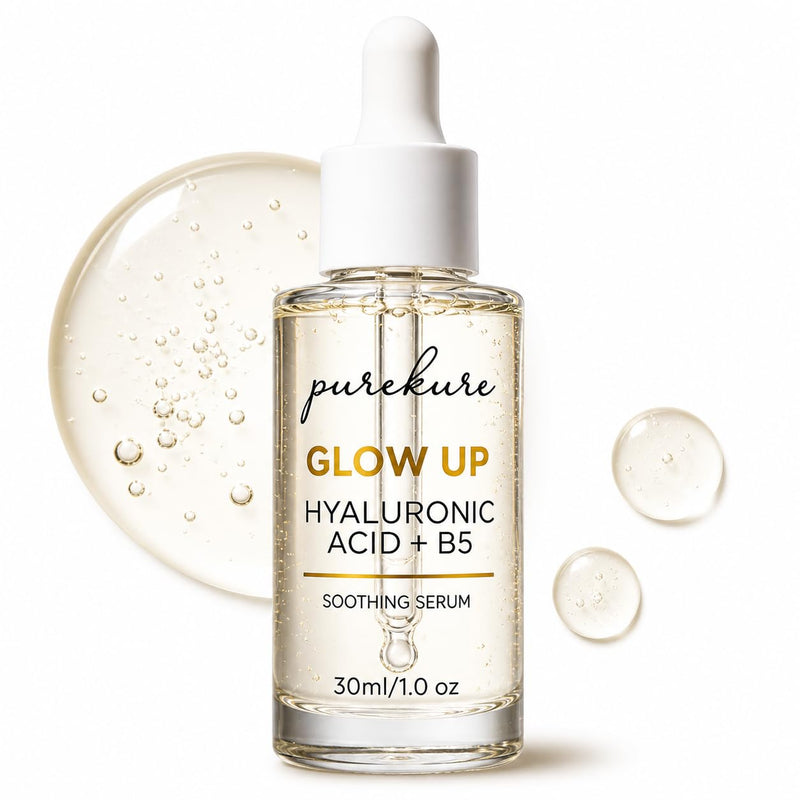 Hyaluronic Acid Serum for Dry & Sensitive Skin – Organic, Deep Hydration + Vitamin B5 for Barrier Repair, Lightweight Face Serum for Fine Lines & Smooth Skin, Non-Greasy, 30 mL