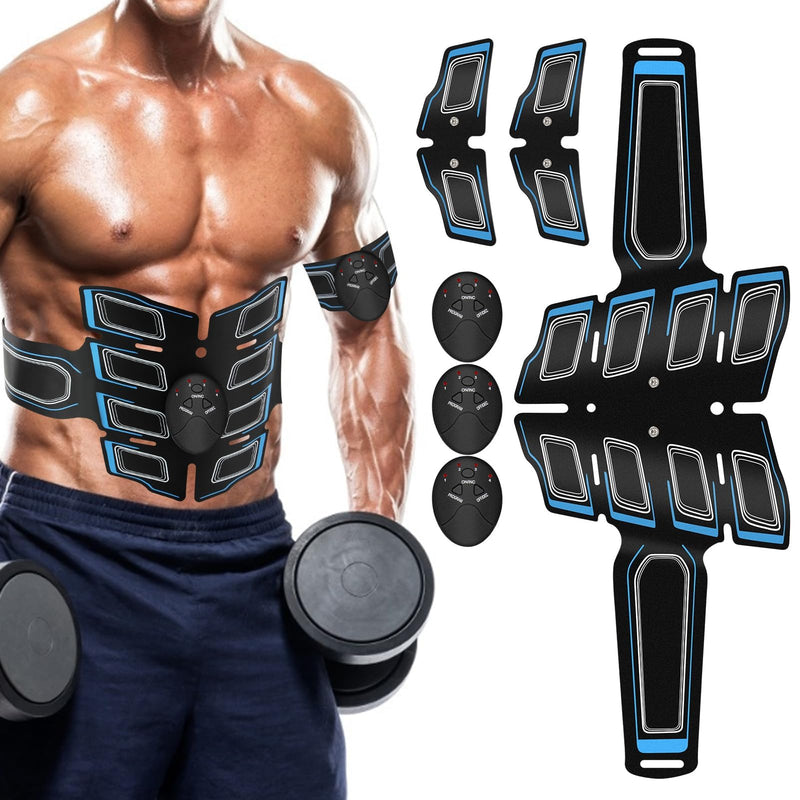 Abs Stimulator for Men Women, Portable Ab Stimulator Muscle Toner for Home Office Blue-02