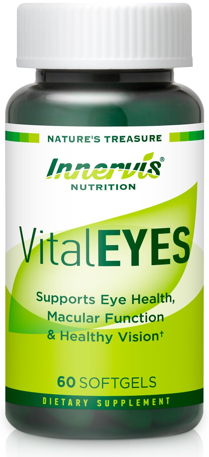 VitalEYES High Potency Lutein 20mg & Astaxanthin, Macular & Clear Vision Support, Eye Health Vitamins A, E, Zinc, Magnesium, Premium Eye Supplement for Digital Users 60 Softgels,