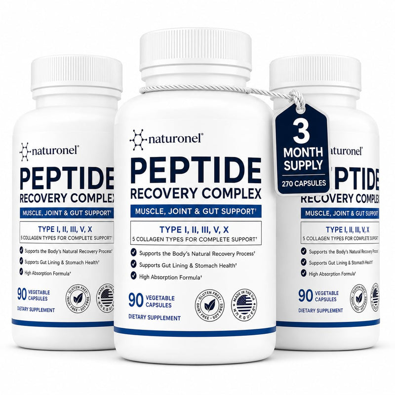 Peptide Recovery Complex - Elite 157 Recovery Complex (3-Pack) Collagen Peptides | Collagen Types i, ii, iii, v & x | Connective Tissue & Mobility Support | Made in USA 3