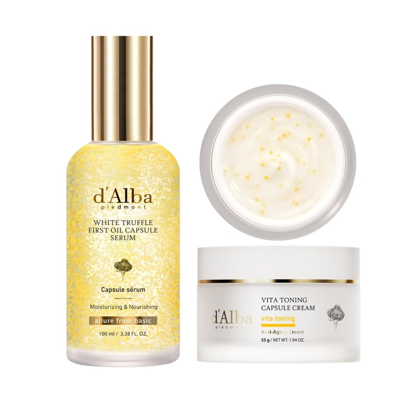 d'alba Piedmont Vita Toning Capsule Cream + White Truffle Oil Capsule Serum