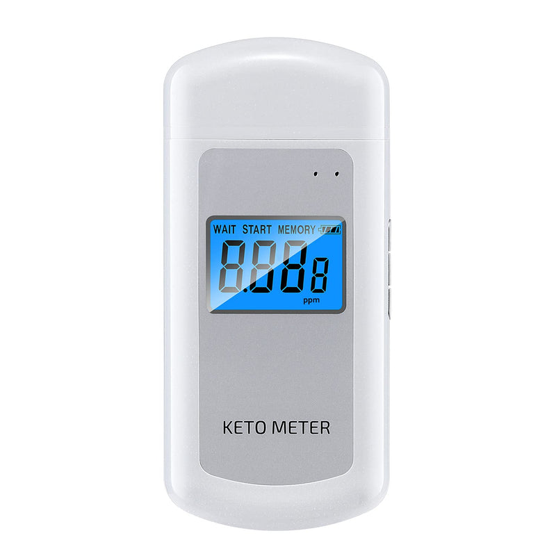 High Precision Ketone Breath Meter Professional Rechargeable Home Ketosis Meter - Ketone Breath Monitor Analyzer with 10 Mouthpieces | Ketosis Breath Tester for Tracking Your Ketones