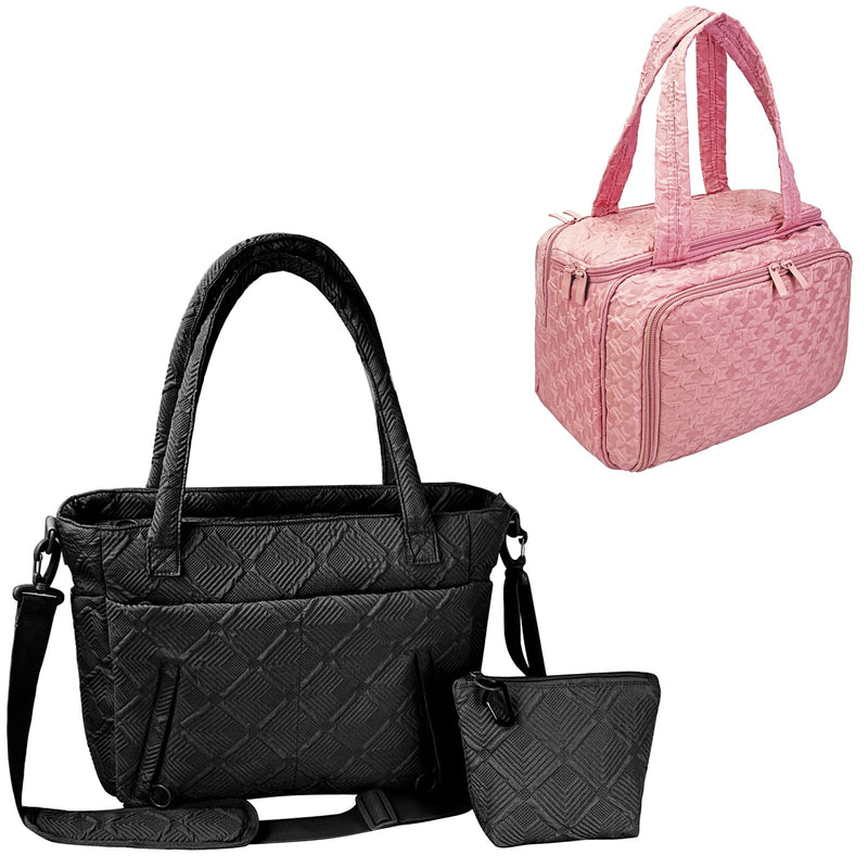 SMONT Toiletry Bag and Tote Bag for Women Travel