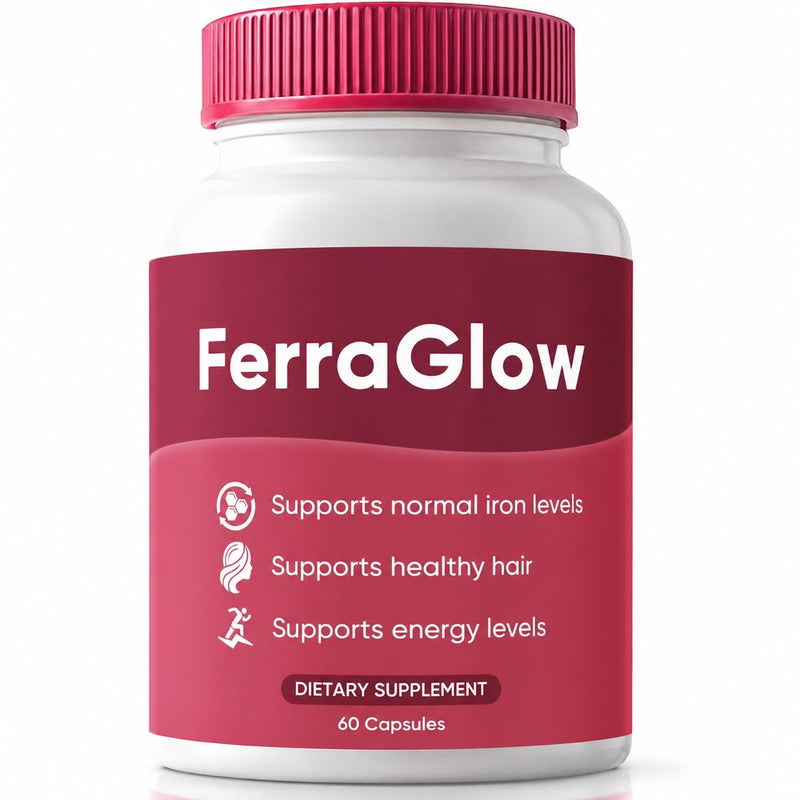Ferraglow Ferritin Supplement for Women, Ferra Glow Daily Iron Support Capsules with Iron Bisglycinate Lactoferrin Vitamin C B12 and Gentle Absorption (1)