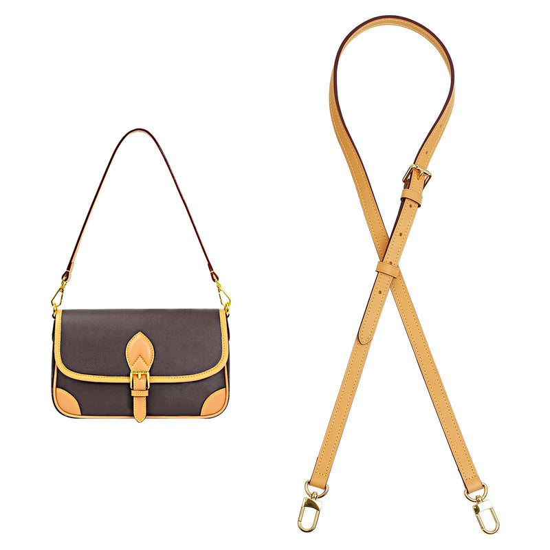 Vachetta Leather Shoulder Strap Adjustable Crossbody Replacement for Speedy Handbags(Width:0.6in-Beeswax) Adjustable-Width:0.6in-Beeswax
