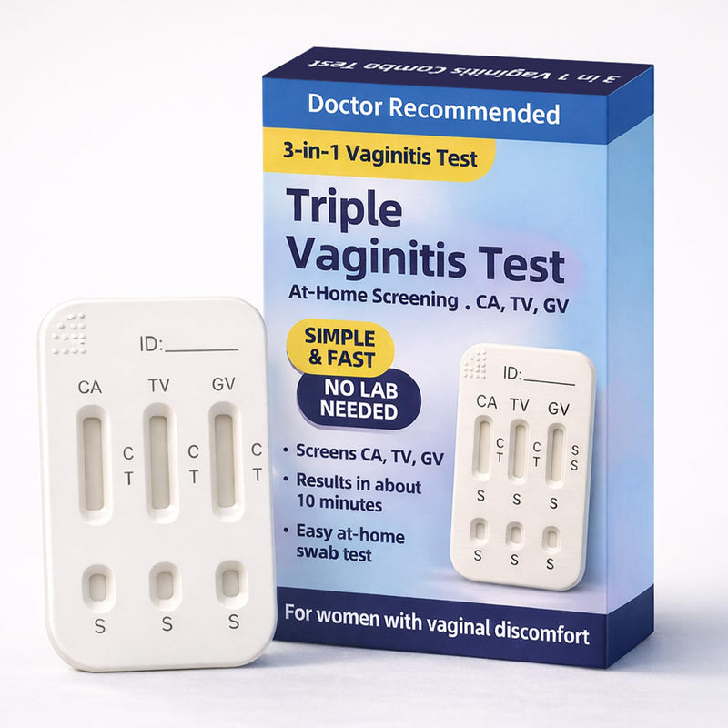 3-in-1 Vaginitis Self-Test Kit for Women – Vaginal Infection Test at-Home Check for Common Discomfort Clues – Fast, Simple Results – 1 Test
