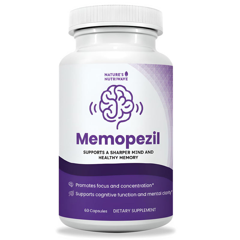 Memopezil – Vitamins A, B, C, D, E & Botanicals – 60 Ct, 1 Month Supply | Vitamins A, B, C, D, E, minerals & botanicals | Non-GMO, GMP-Certified, Made in USA | Easy-to-swallow capsule 60 Count (Pack of 1)