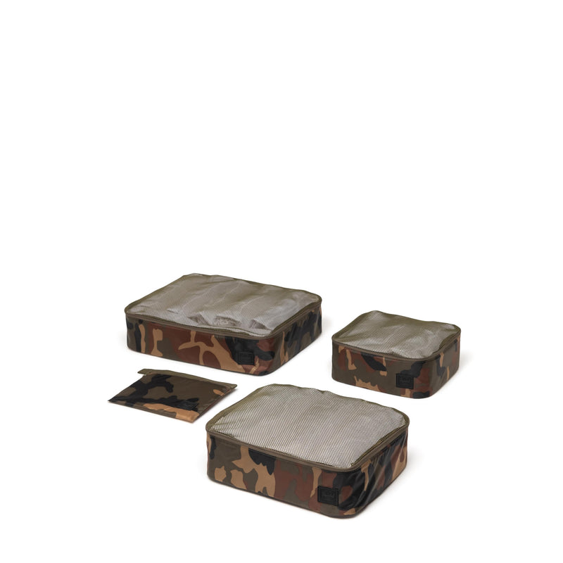 Herschel Supply Co. Kyoto Packing Cubes, Woodland Camo/Black Label
