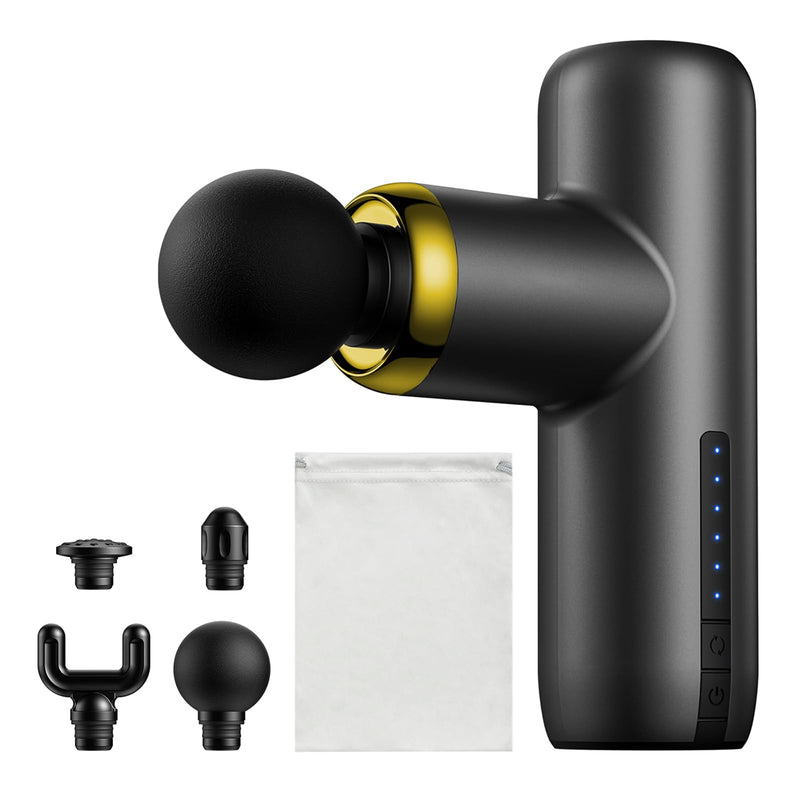 Mini Massage Gun Pocket-Sized Massage Gun Deep Tissue Quiet, Portable Percussion Muscle Travel Massager Gun,Back/Neck Massager for Pain Relief Deep Tissue (Black) Black