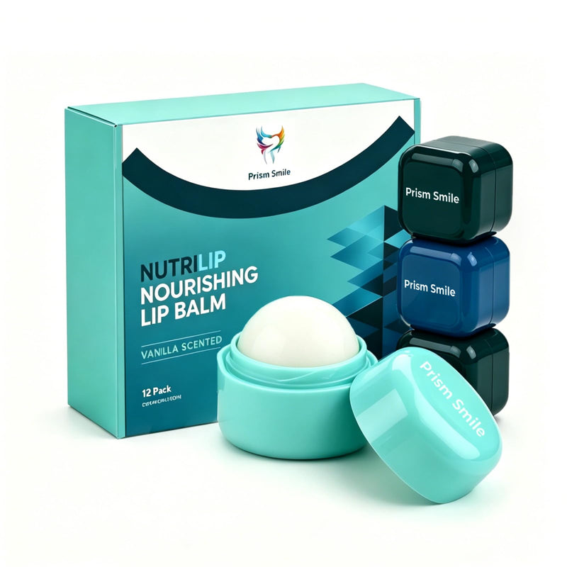 12 Pack Vanilla Lip Balm Set for Dry Cracked Lips, Deep Moisturizing Chapstick with Vitamin E & Shea Butter, Non-Greasy Lip Care & Stocking Stuffers Gift Box for Women Men Teens, Travel Friendly
