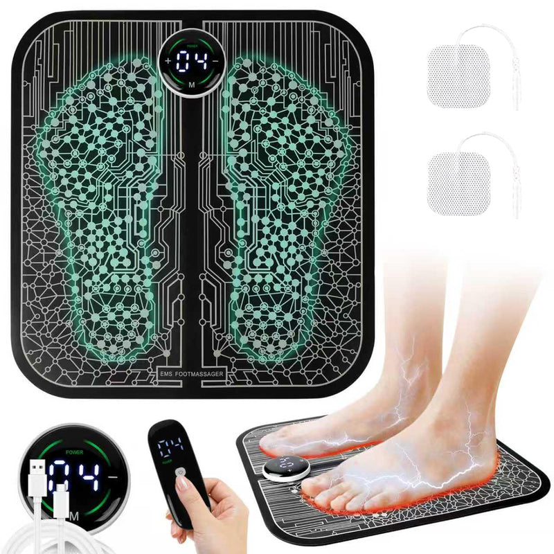 Transcutaneous Electrical Nerve Stimulator for Pain Relief, EMS Foot Massager for Increase Local Blood Circulation,EMS Foot Stimulator Temporarily Reduce Lower Extremity Pain.