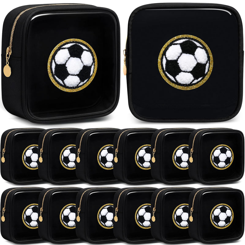 Kacctyen 12 Pcs Soccer Purse for Girl Soccer Accessories Small Makeup Bag