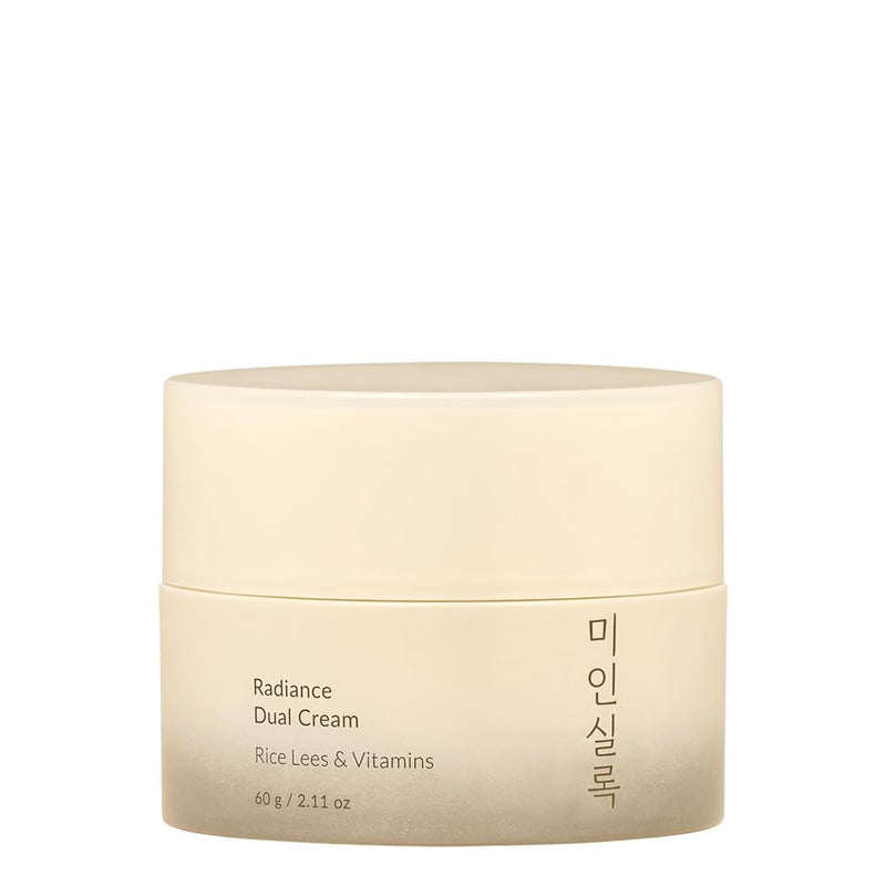 Elishacoy | MIIN SILOK Radiance Dual Cream, 2 in 1 Brightening & Firming Cream with Rice Lees & Vitamins, Custom Blend Texture, Improves Skin Tone, Elasticity & Dark Spots, 60g (2.11 oz)
