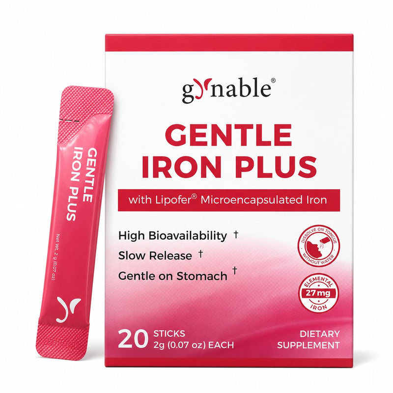 Gentle Iron Supplement for Women: Slow Release 27mg Melt-in-Mouth Iron Powder with Vitamin C, B12 & Folic Acid, Easy on Stomach, Non-Constipating, Vegan Lipofer® Iron Plus, 20 Sticks 20 Sticks( 27mg Iron)
