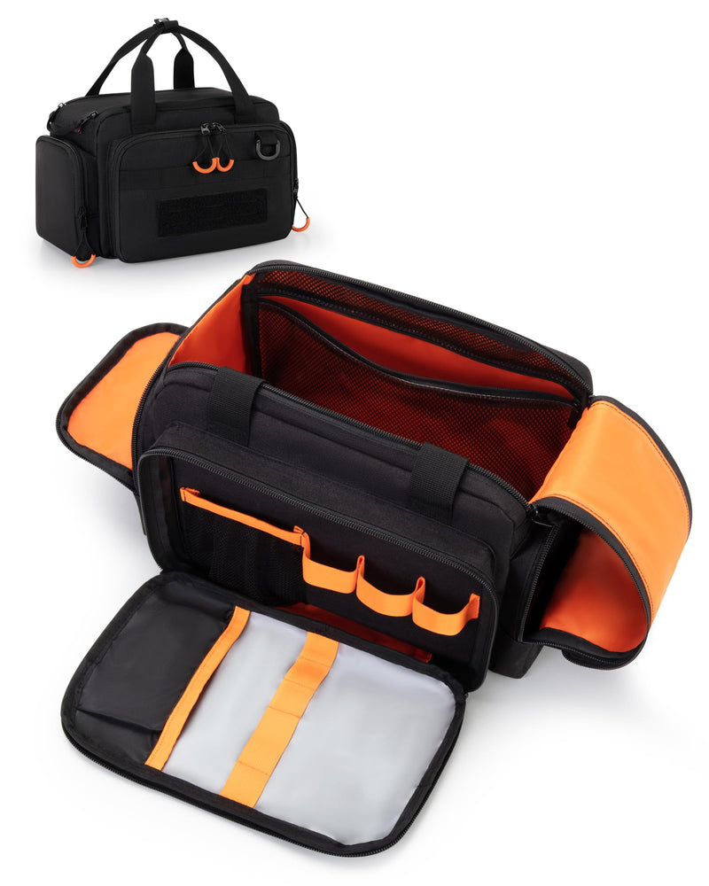 Tactical Travel Toiletry Bag for Men, Extra Large Dopp Kit Organizer | Large Toiletry Bag with Dual Way Zippers, Tactical Design, Wet & Dry Separation,Travel Hygiene Bag for Shaving Grooming Black