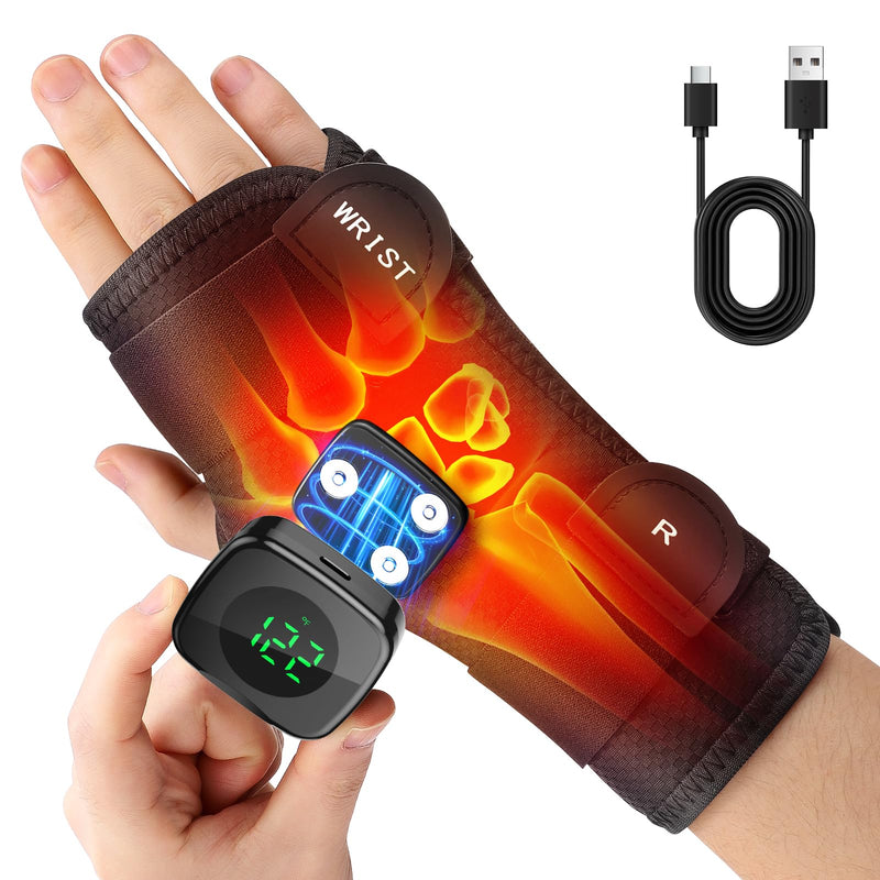 Heated Wrist Wrap for Right Hand, Heated Wrist Brace for Men Woman