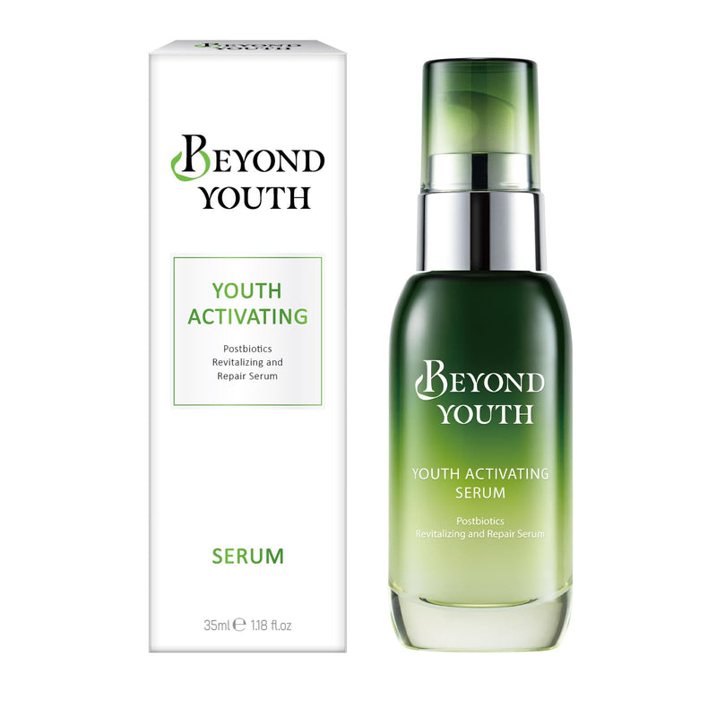 BEYOND YOUTH Youth Activating Serum - Revitalizing & Repair for Dry & Sensitive Skin with Bifida Ferment Lysate, 7 Postbiotics, Vitamin B5 & 6 Seaweed Extracts to Preserve Youthful Skin - 35 ml
