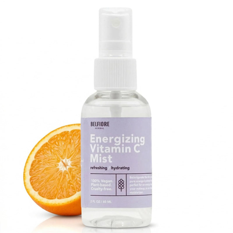 Vitamin C Mist Spray, Organic Face & Body Hydration, 100% Natural Orange Plant Extracts, Vegan non-GMO, 2 ounce