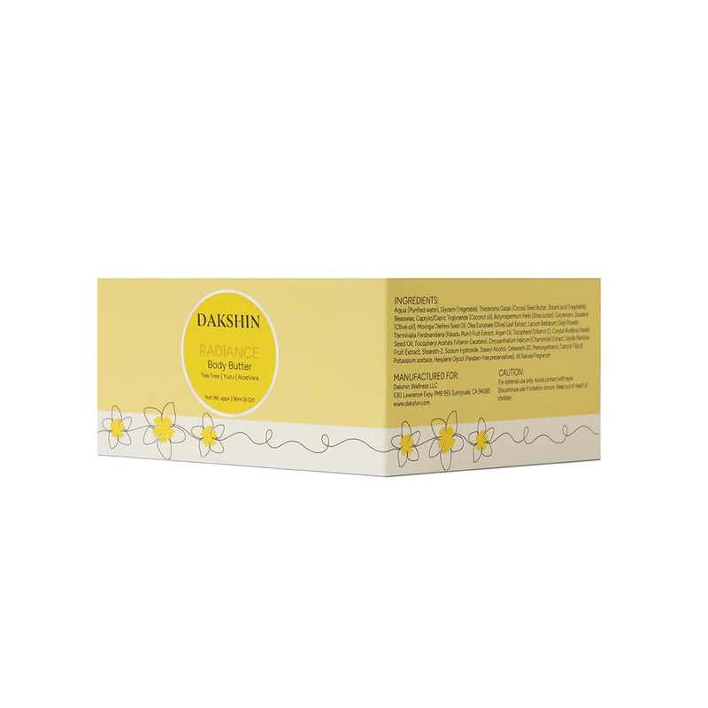 DAKSHIN Radiance Whipped Body Butter | Shea & Cocoa Butter with Goji, Kakadu Plum, Argan Oil & Vitamin E | Deep Nourishing Glow Moisturizer for Dry Skin | 236ml