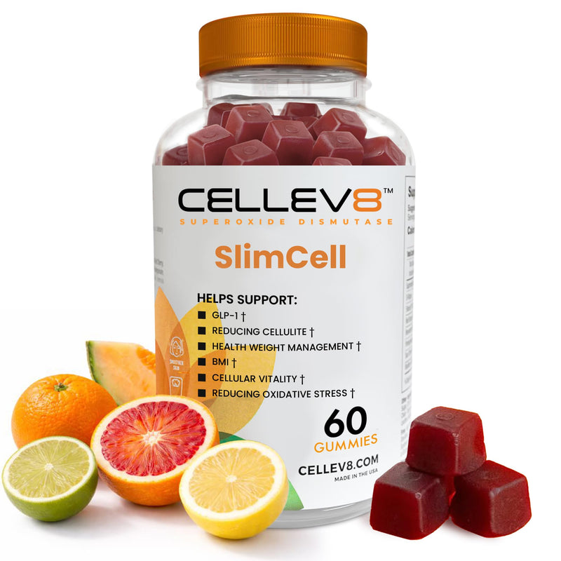 Cellev8 SlimCell Clinical Studied Metabolism & Appetite Support Gummies, 60 Count, Ingredients to Reduce Hunger & Cravings, Support Fat Loss and Weight Management for Women & Men