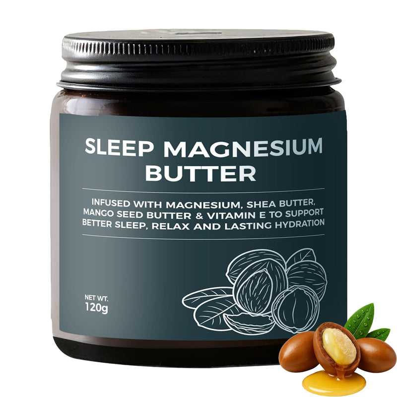 Magnesium Butter for Sleep, Deep Winter Nighttime Magnesium Body Cream with with Shea & Mango Seed Butter, Magnesium, Vitamin E and Natural Essential Oils for Relaxation(1 PC) 1 Pc