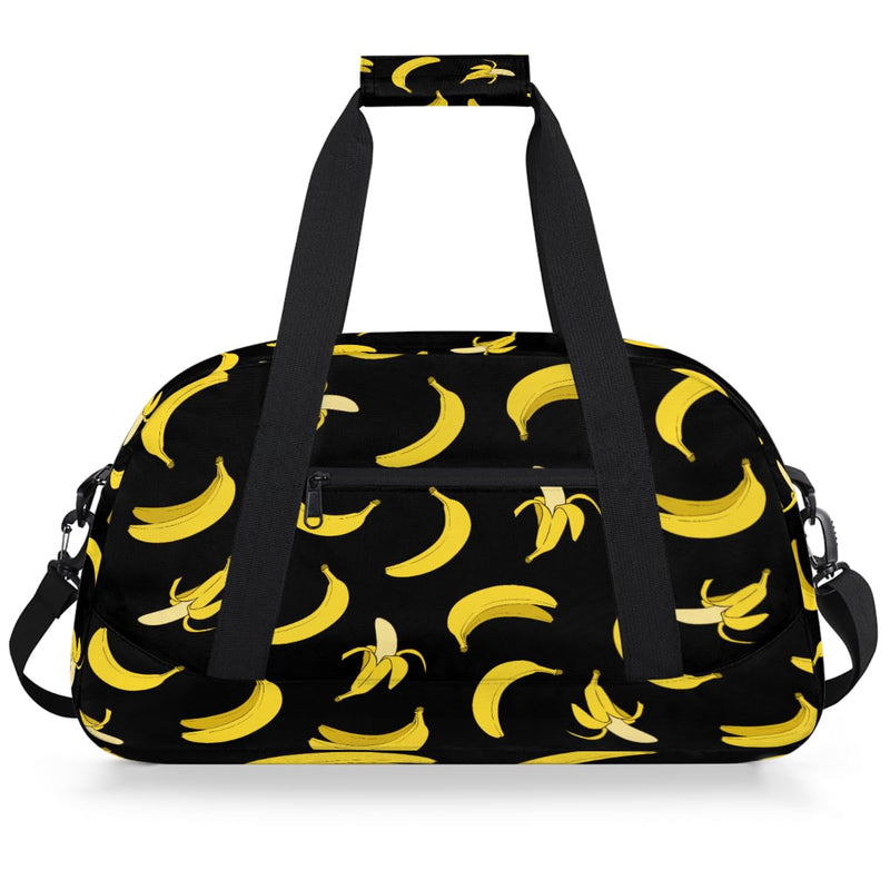 Gym Travel Duffle Bag for Boys - Banana Kids Overnighter Weekend Bag with Front Zipper Pocket for School Practice, Teens Carry-On Size Sleepover Bags