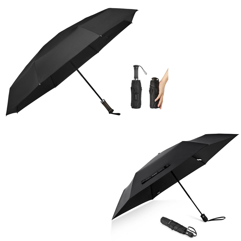 G4Free 46in +40in Mini Lightweight Travel Portable Super Slim Pocket Sun Umbrella, UPF 50+ UV Protection, Compact size for Backpack & Purse(Black)