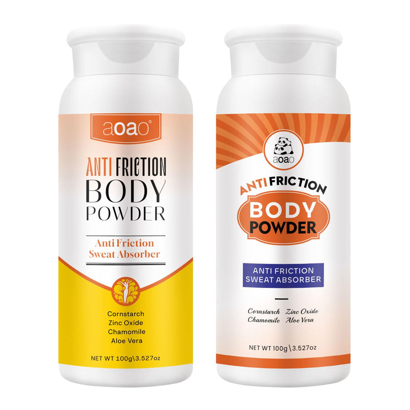 Women's Dry Body Powder, Anti-Friction Dusting Powder, Talc-Free, Sweat Absorbs & Chafe-Free Between Legs During Exercise or Walking, Delivers All-Day Comfort & Smooth Skin, Pleasant Scent (orange-2p) orange-2p