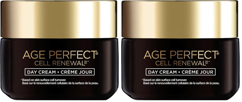 LOreal Paris Age Perfect Cell Renewal Anti-Aging Day Moisturizer with Broad Spectrum SPF 25 Sunscreen,Antioxidants,and Vitamin E 1.7oz,(Pack of 2) 1.7 Ounce (Pack of 2)