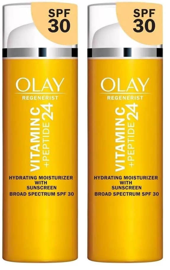 Olay Vitamin C Hydrating moisturizer with sunscreen, SPF 30, 1.7 Oz (Pack of 2) 1.7 Fl Oz (Pack of 2)