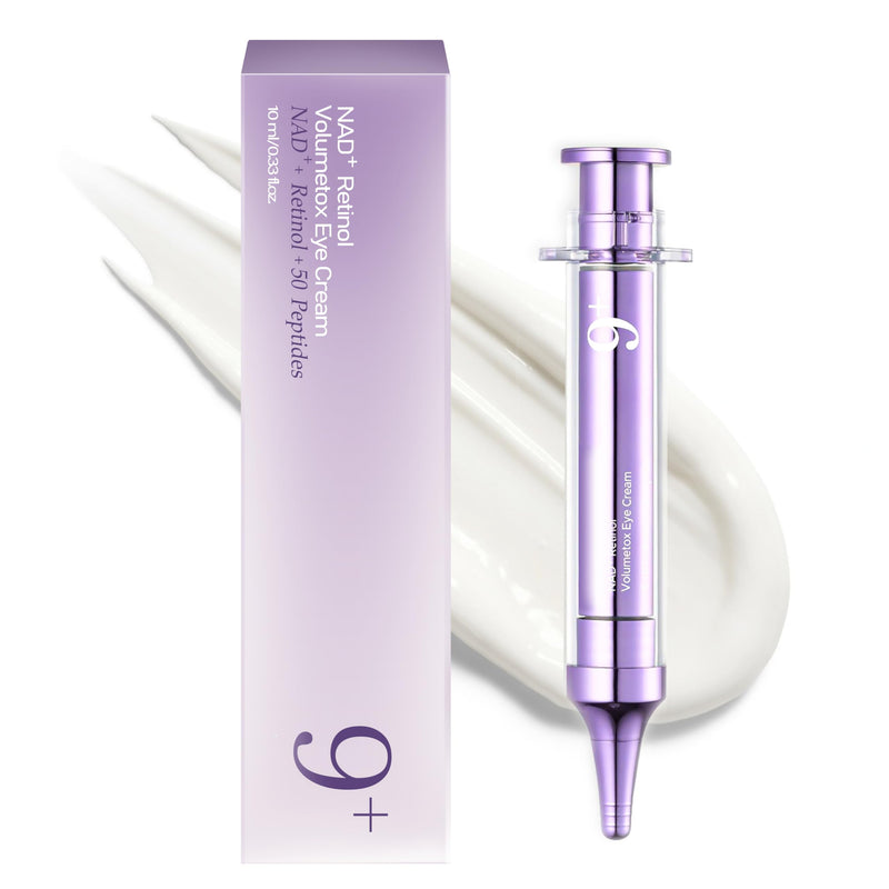 No.9 NAD+ Retinol & Vitamin C Eye Cream - Anti-Aging Care for Fine Lines, Dark Circles & Puffiness, Peptide-Infused Formula, 10ml(0.33 fl oz)