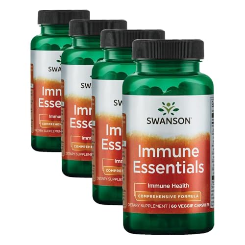 Swanson COND Immune Essentials 60 Veg CAPS (Pack of 4) 60 Count (Pack of 4)