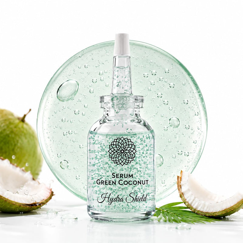 Dahlya Dew Hydrating Face Serum for Dry Skin - Hyaluronic Acid, Aloe Vera, Green Coconut & Vitamin E - Fine Lines & Dehydrated Skin - Brazilian Skincare, All Skin Types, 1 fl oz (30ml)