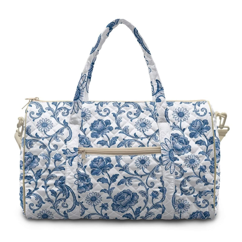 Peony Travel Duffle Bag Quilted Shoulder Bag Lightweight Personal Item Bag Weekend Getaway Sports Travel Daily Use for Women Peony
