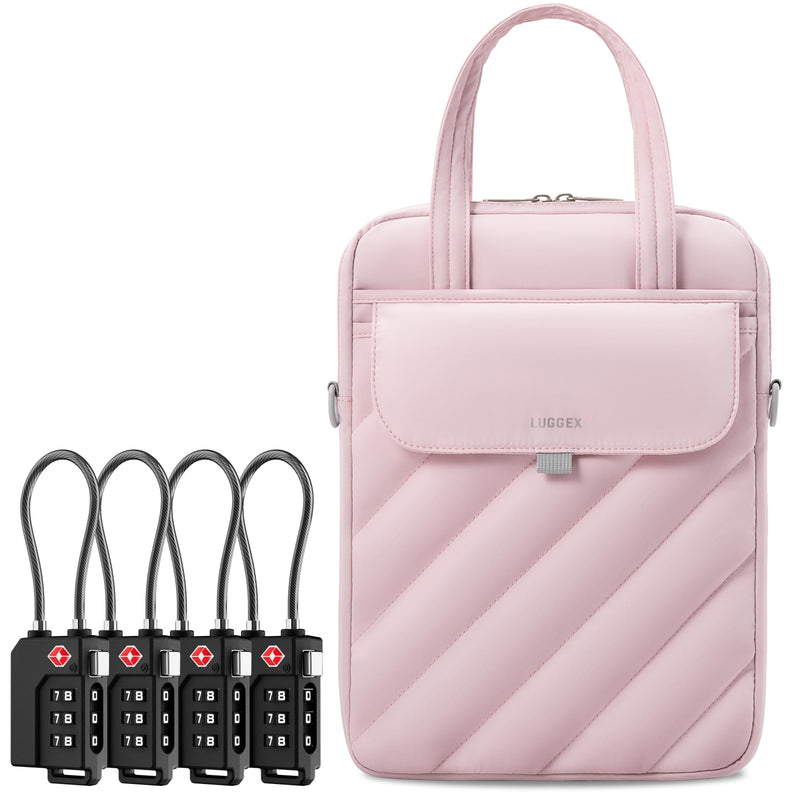 Travel or Daily Secure - TSA Locks and Protective Laptop Sleeve Bag Bundle
