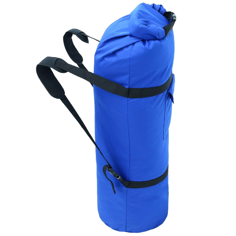 Heavy Duty 900D Oxford Camping Chair Bag Camp Cot Bag,Duffel Bag Padded Foam Shoulder Straps,Click Clack Fastener Closure & Side Pocket,for Hammocks,Moving Outdoor Trave(1, Dark Blue, 53Lx11D inch)