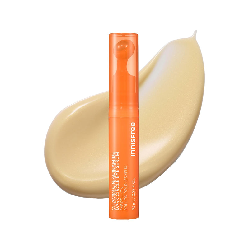 innisfree Vitamin C Niacinamide Eye Serum | Korean Eye Serum to Improve Dark Under Eye Circles | Eye Roll On Serum For All Skin Types