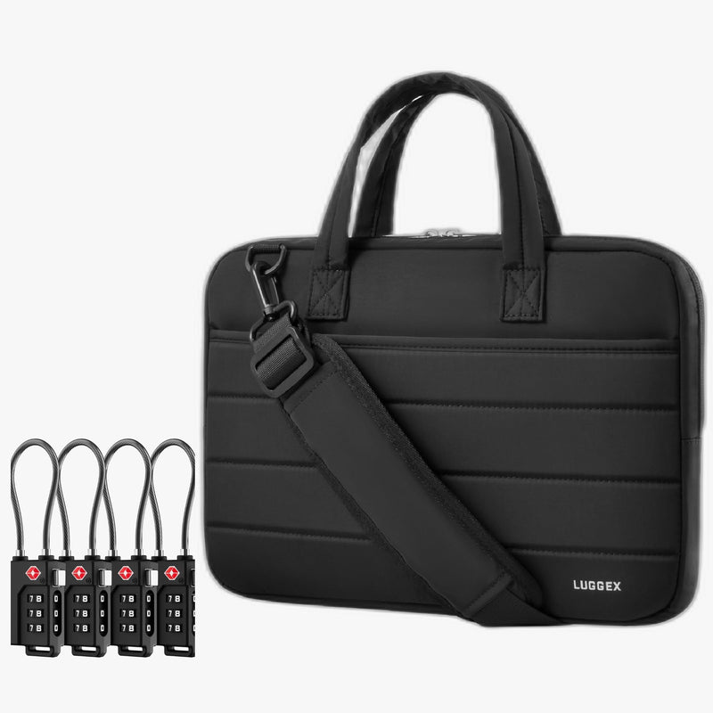 Travel or Daily Secure - TSA Locks and Protective Laptop Case Bag Bundle